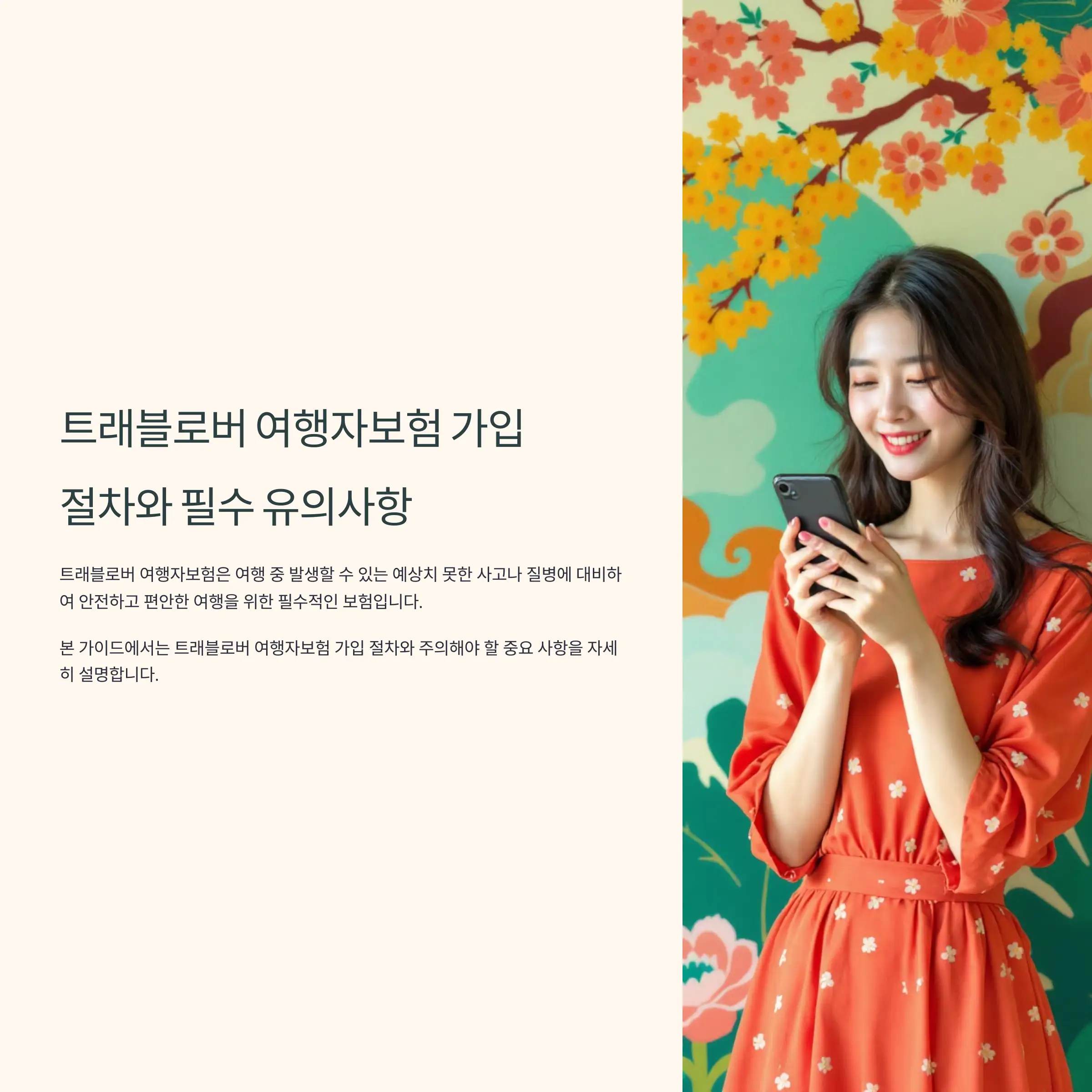 트래블로버 여행자보험 가입 절차와 필수 유의사항