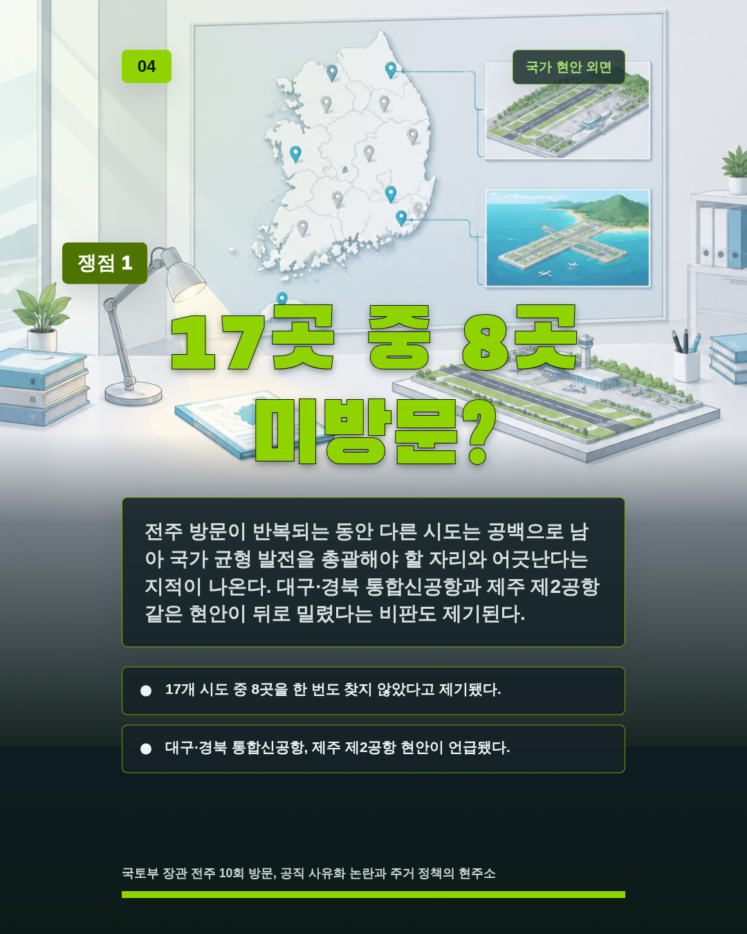 17곳 중 8곳 미방문?