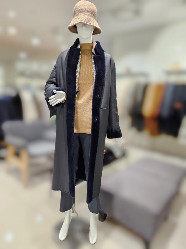 데미안 무스탕 롱 리버시 블 고퀄리티코트 Df81905822 P002969905