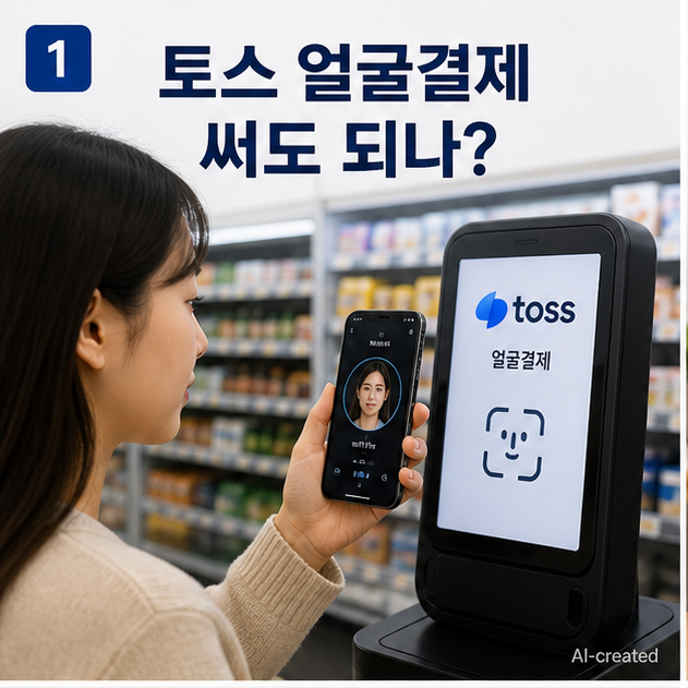 토스 페이스페이를 사용하면서 얼굴결제 안전성을 확인하는 상황