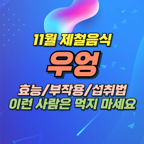 11월 제철음식 우엉