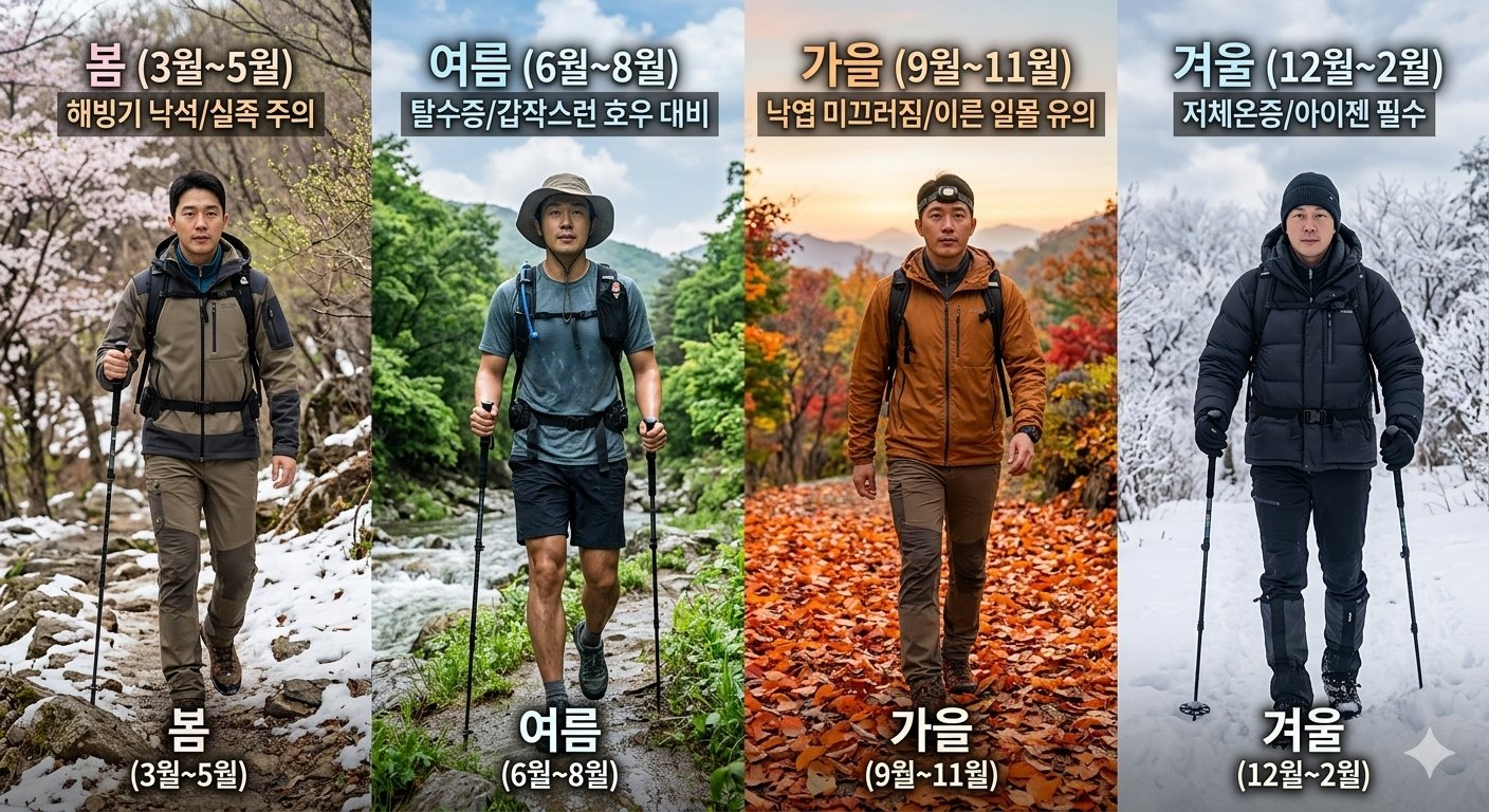 계절별 등산 주의사항: 봄철 해빙기부터 겨울철 적설기까지