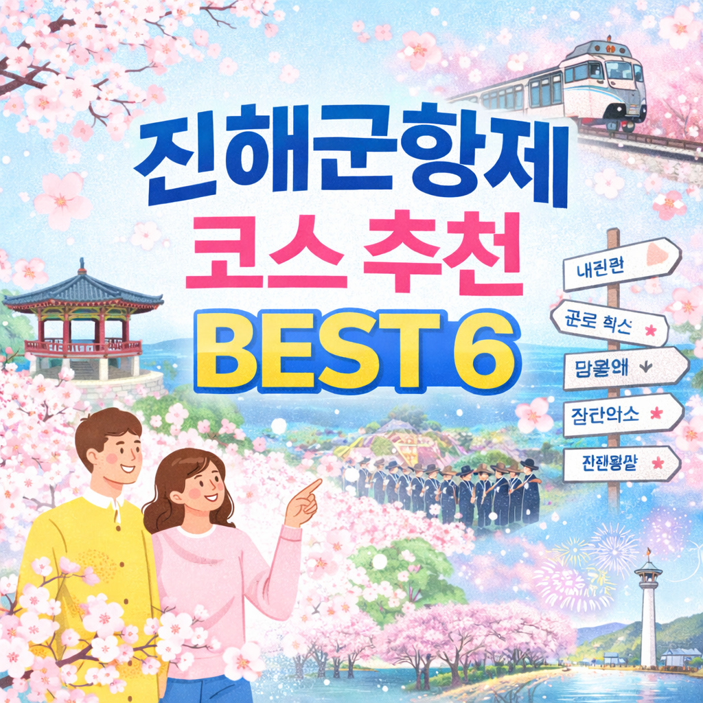 진해군항제 코스 추천 BEST 6 (당일 / 1박2일 / 숨은 벚꽃 명소 지도)