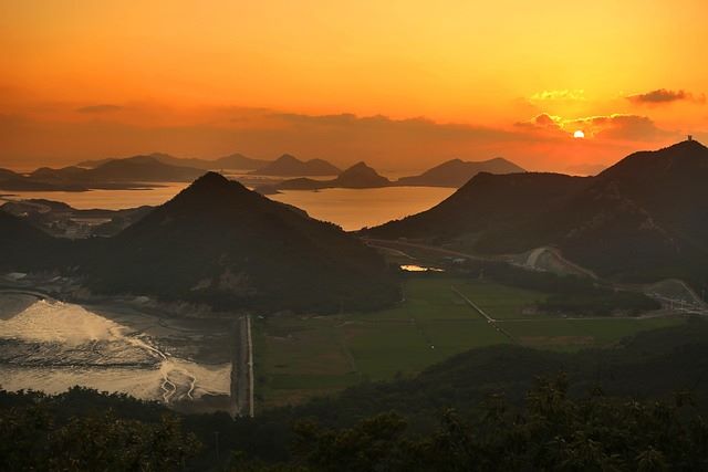 군산 고군산도 일몰 광경