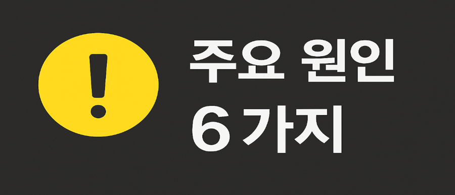 주요 원인 6가지