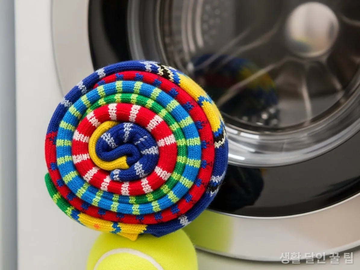 테니스공 대신 사용할 수 있는 돌돌 말린 두꺼운 등산 양말볼