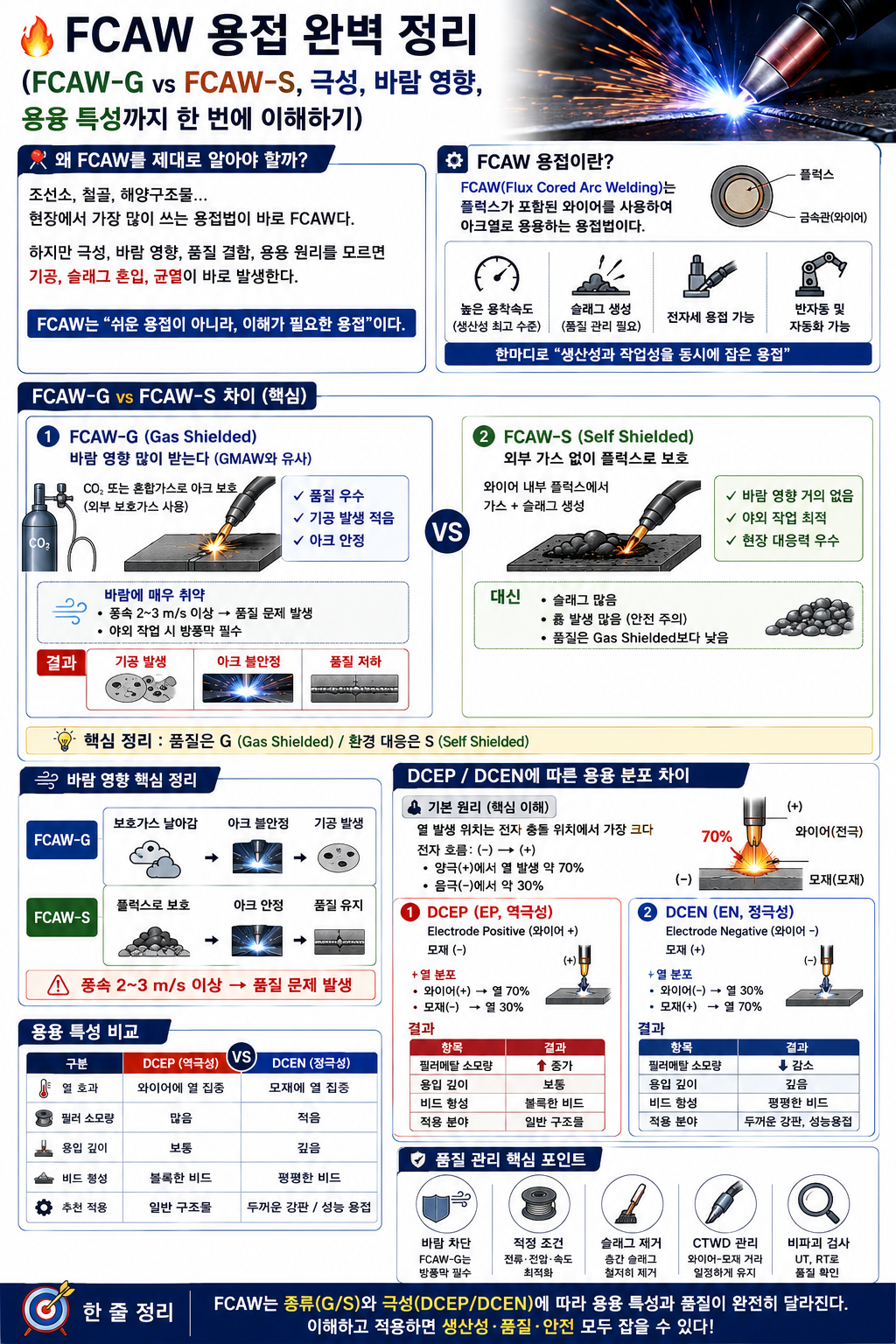 FCAW 용접 완벽 정리