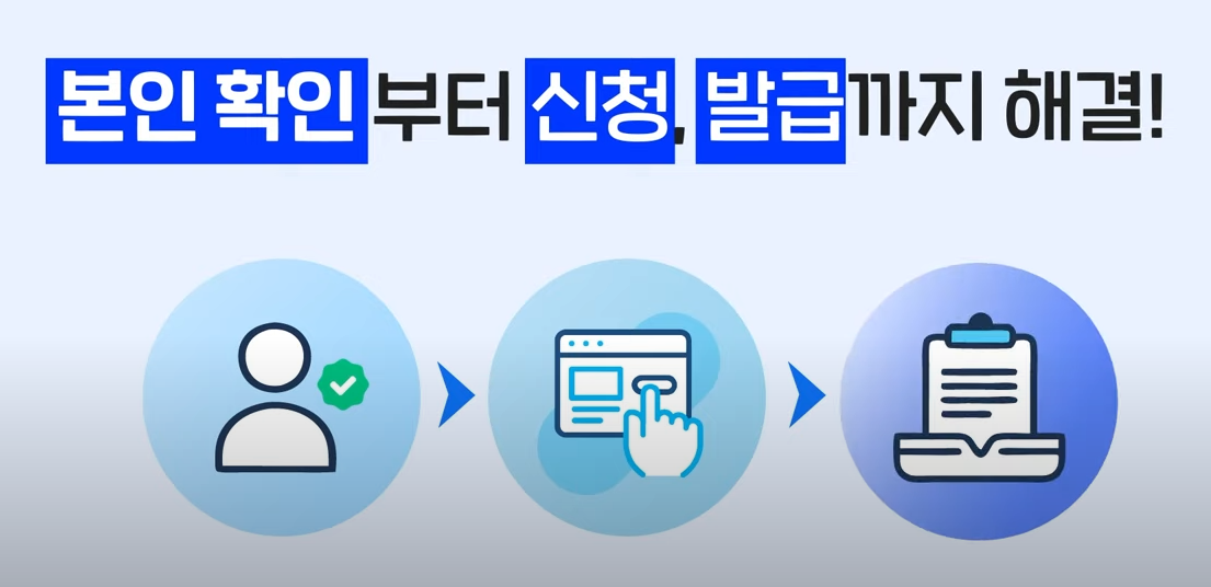 본인 확인&amp;#44; 신청 발급