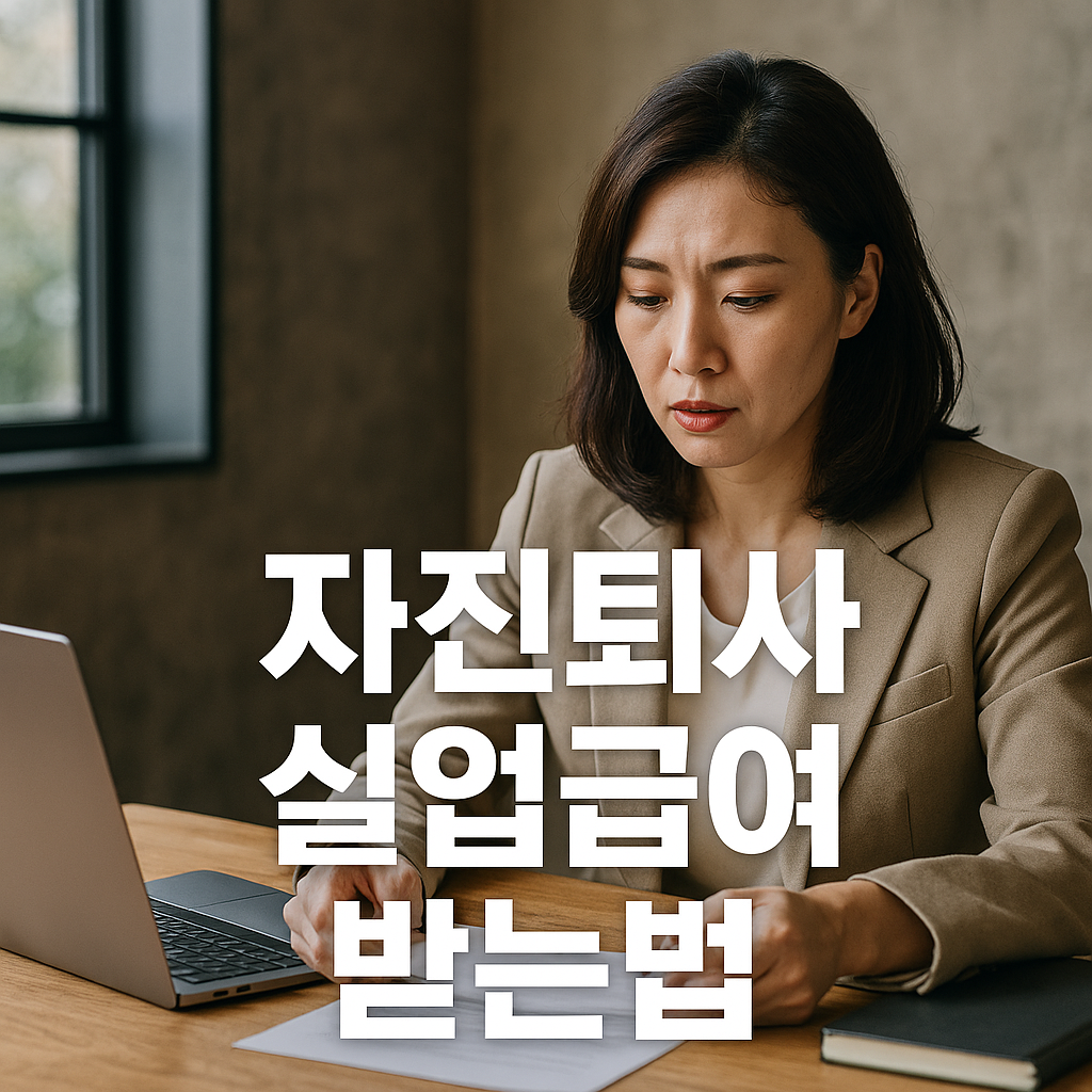 자진퇴사 실업급여 받는법