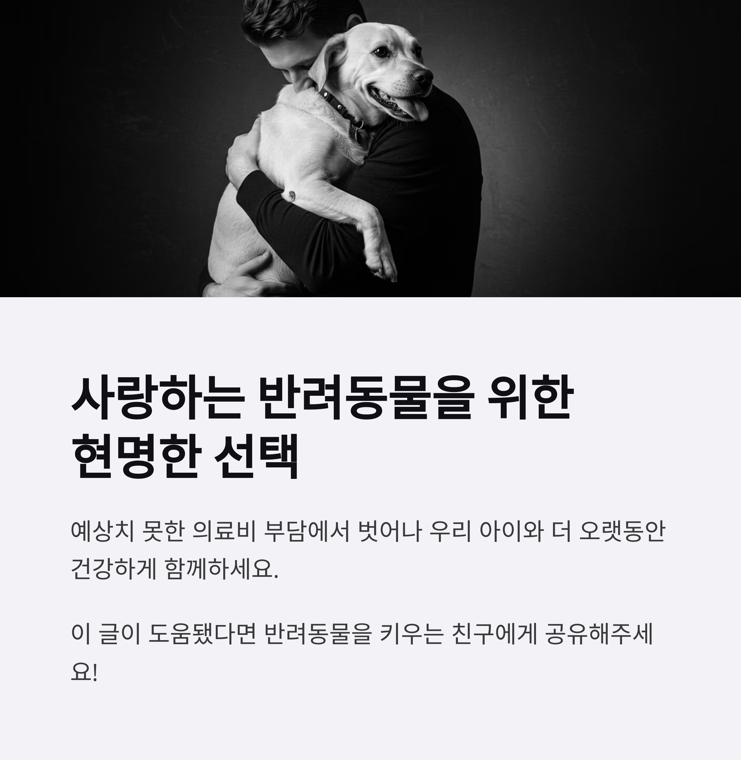 ๋ฐ๋ ค๋๋ฌผ ๋ณดํ ๊ฐ์