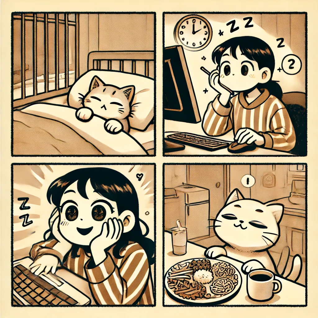 고양이와의 일상 네컷만화
