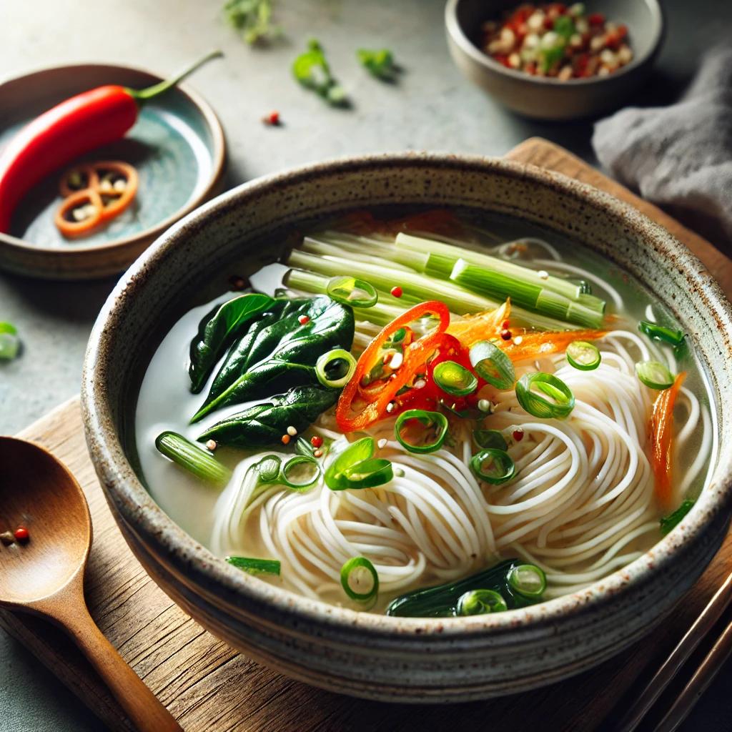 백김치로 만든 백김치 국수