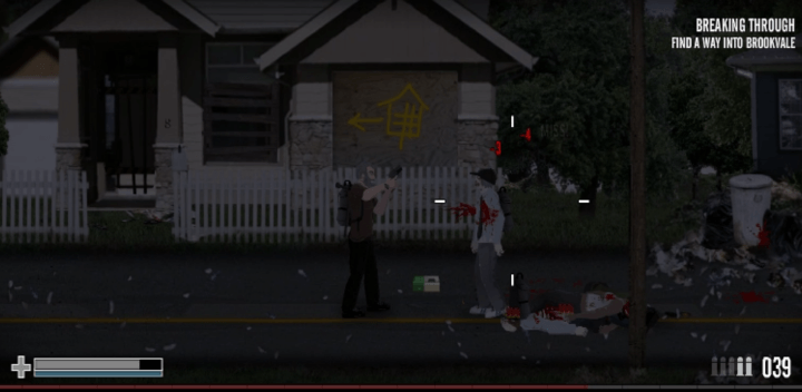 거리에-돌아다니는-좀비들을-처치하는-화면