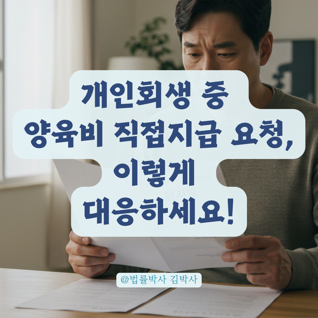 개인회생 중 양육비 직접 지급 요청받았다면? 동의서 작성 전 꼭 알아야 할 점과 현명한 대응법.