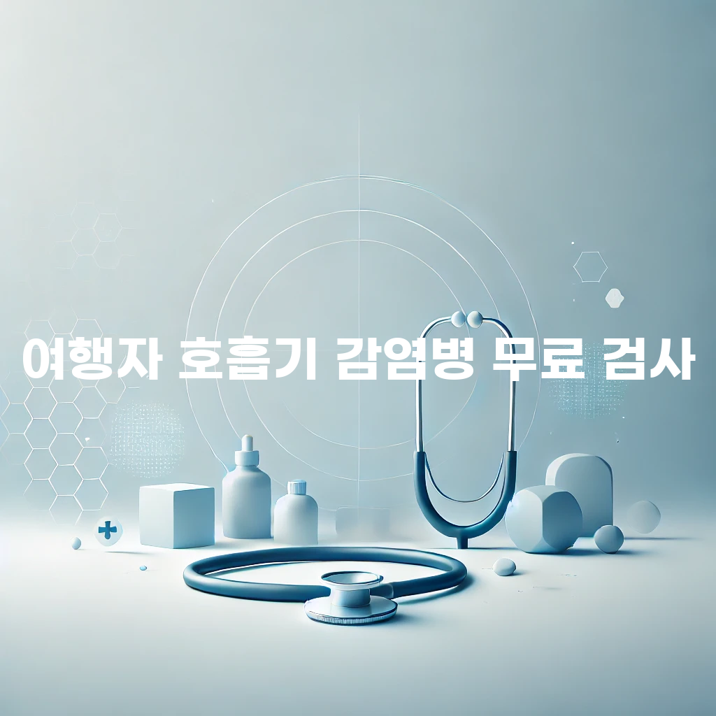 여행자 호흡기 감염병 무료검사