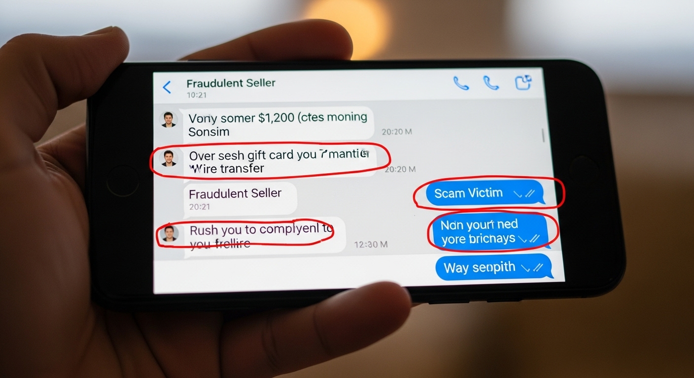 중고거래 사기 피해의 결정적인 증거인 판매자와의 채팅 내역 스크린샷.