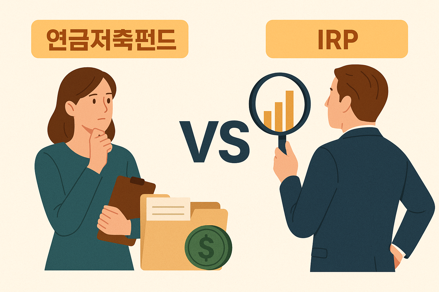 연금저축펀드 vs IRP 비교 이미지