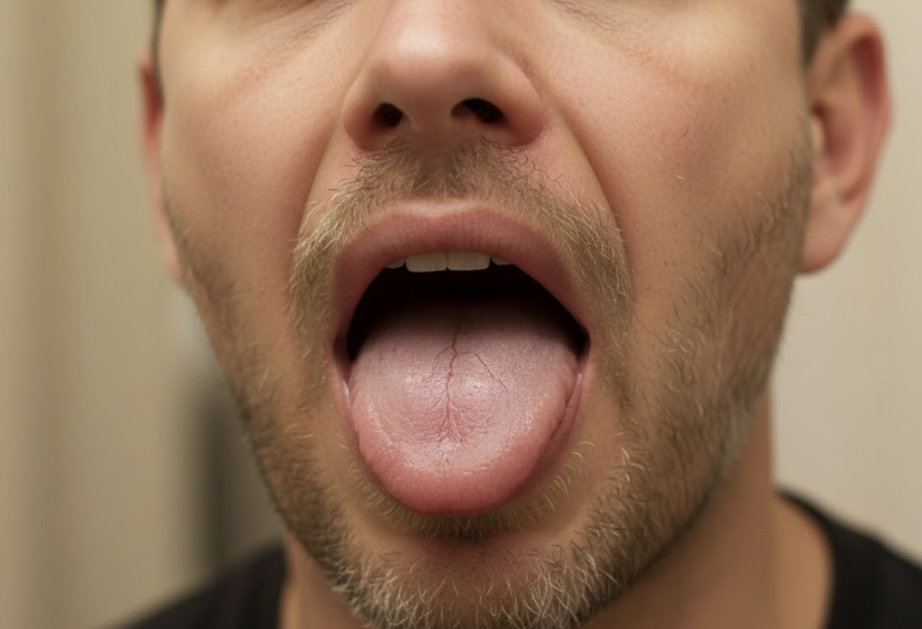 구강 건조증이 있는 남성