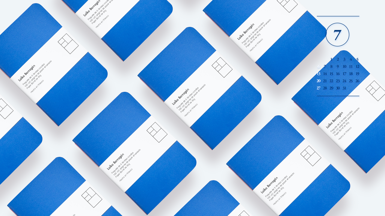 05 파란색 노트 A - 2025년7월 노트북배경화면