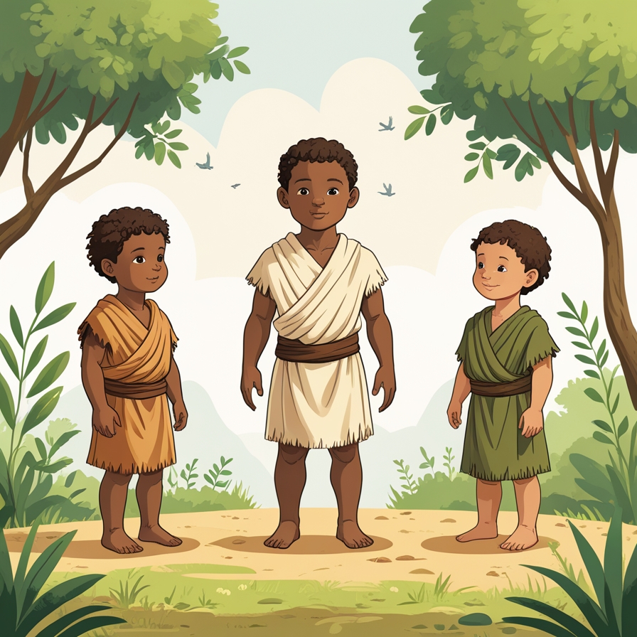 자연 상태를 벗어나 현실 환경에 적응하기 시작한 인간의 변화를 표현한 이미지