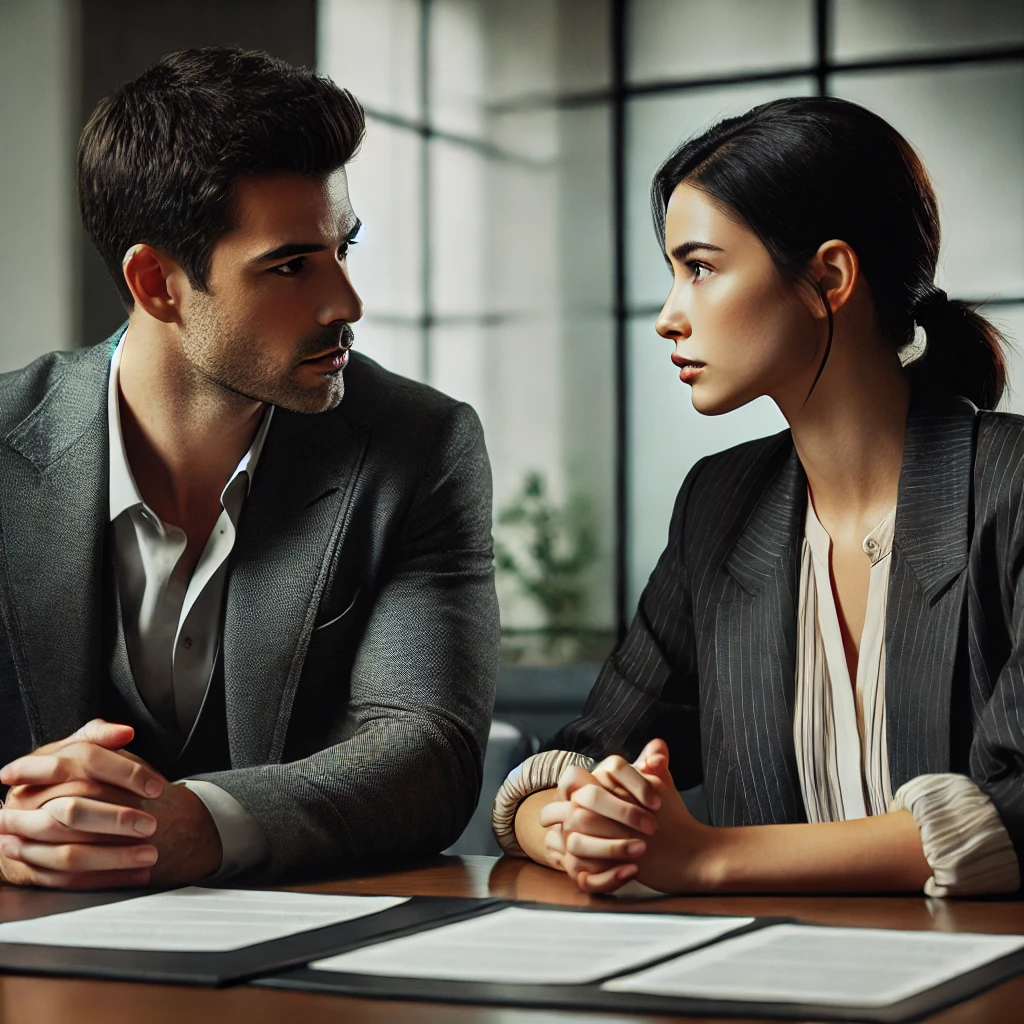 상속 문제로 심각하게 논의하는 가족들의 모습