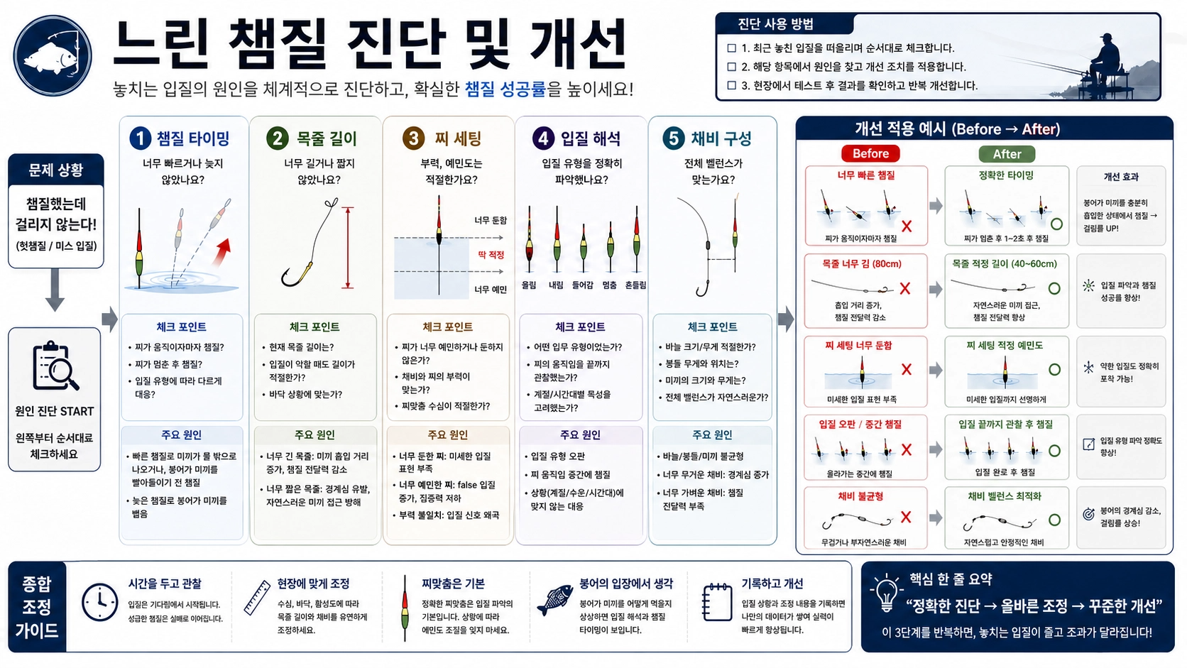 느린챔질진단 및 개선