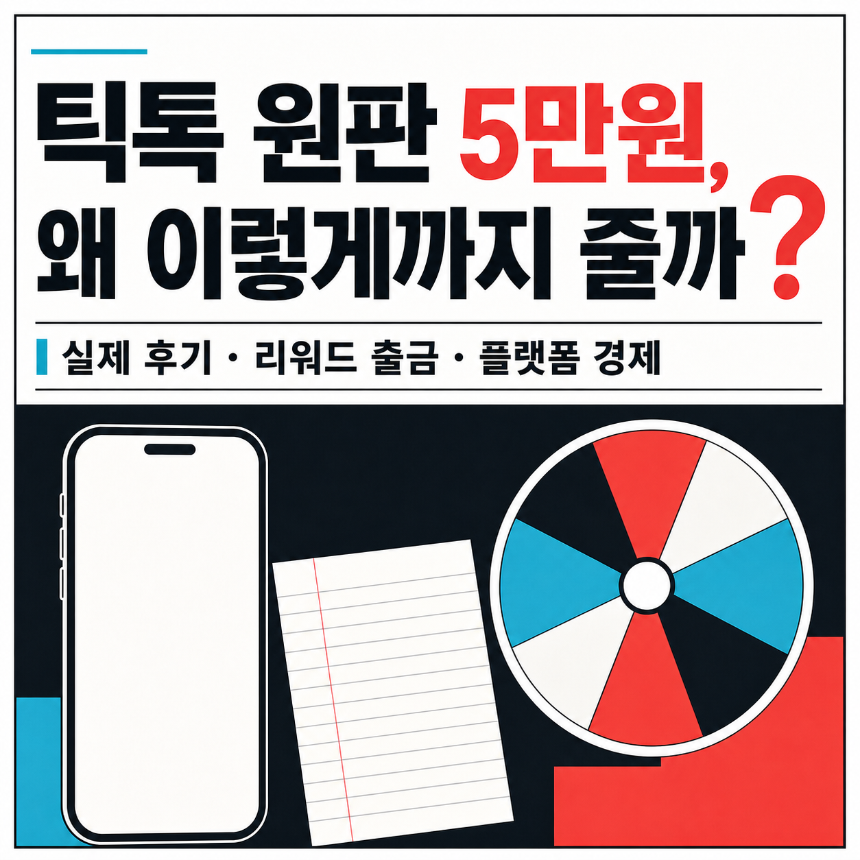 틱톡 원판 5만원 실제 후기와 리워드의 플랫폼 경제 분석