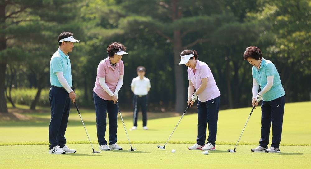 파크골프 를 즐기는 사람 사진
