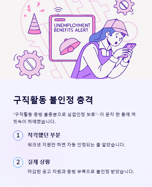 구직활동 불인정 충격