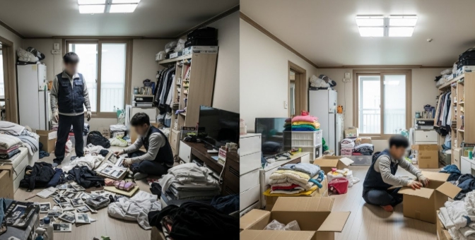 음성 고독사청소 및 정리중