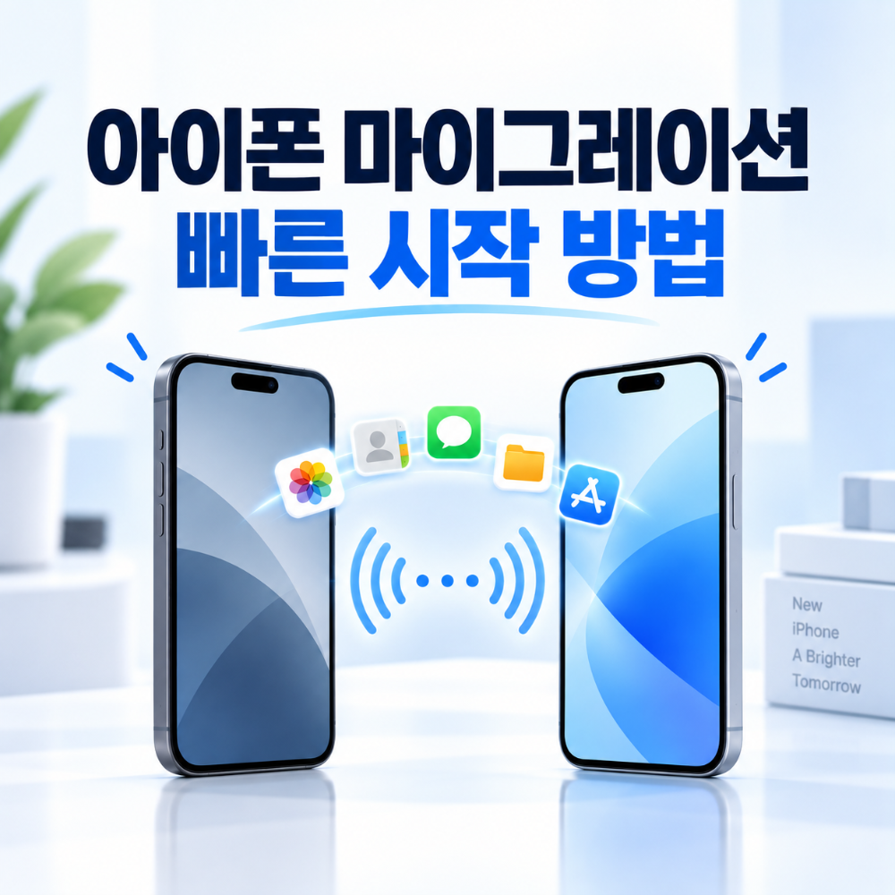 아이폰 마이그레이션 빠른 시작 데이터 옮기기 방법