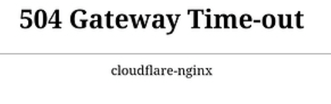 504 Gateway Timeout