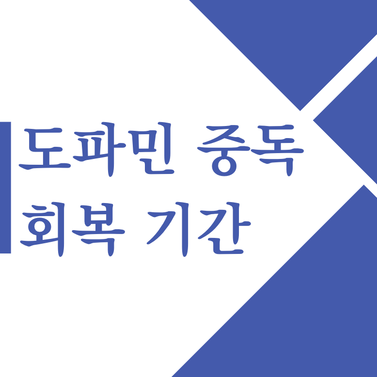 도파민 중독 수용체 회복 기간(+2024)