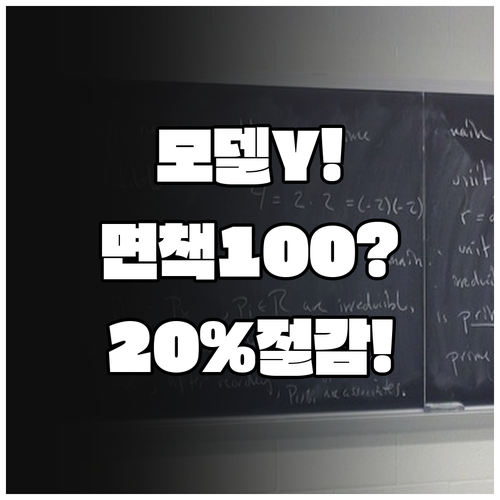 테슬라 모델Y 보험료 자차 면책금 1..