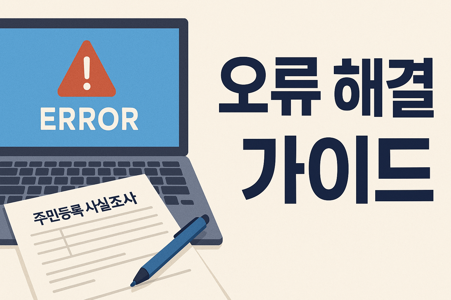 주민등록 사실신고 오류 해결 가이드
