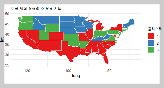 미국 지도 시각화