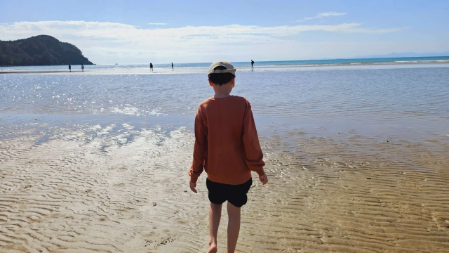 다대포 해수욕장 맨발걷기