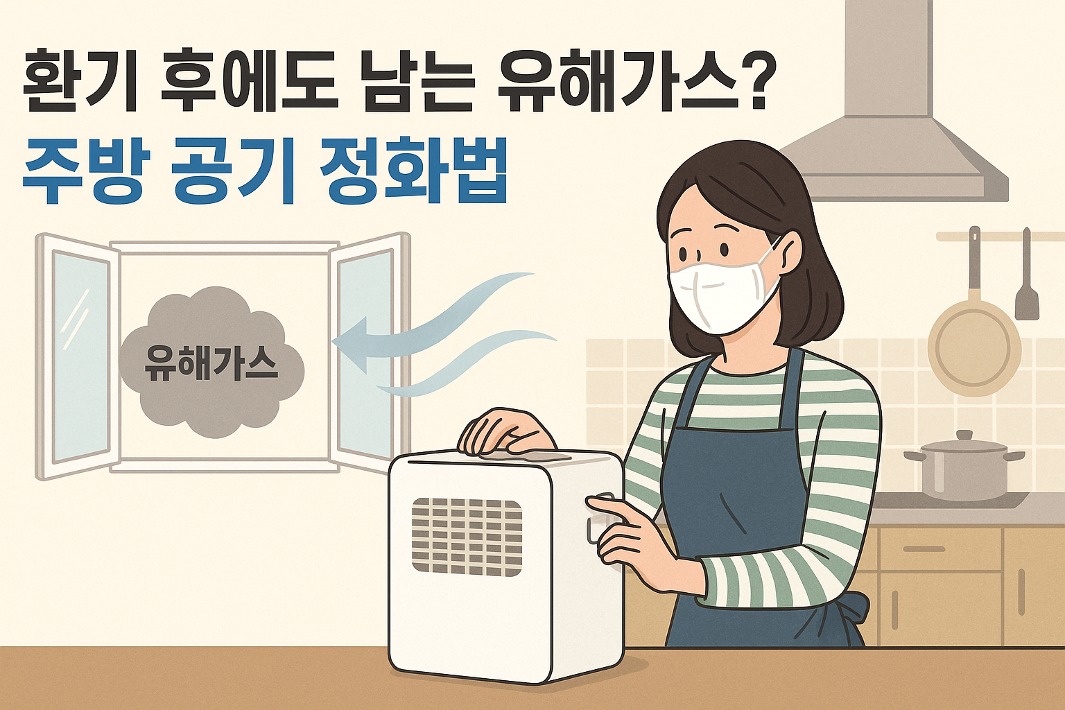 환기 후에도 남는 유해가스? 주방 공기 정화법