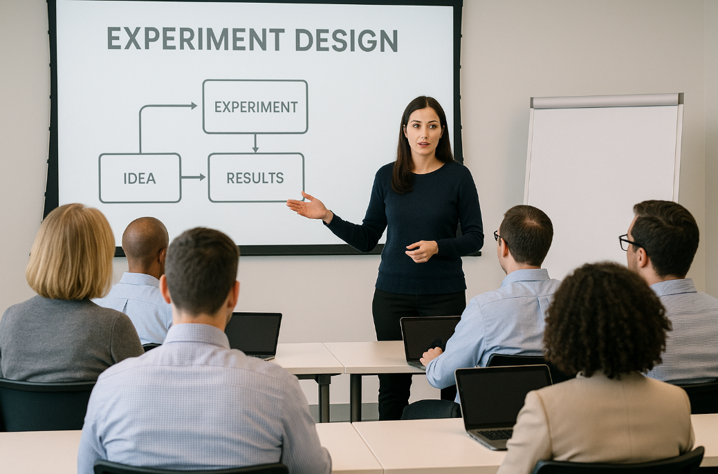 테스팅 워크샵으로 기업 임직원 대상 실험 설계 방법론 교육 수익