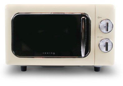 쿠잉 레트로 전자레인지 다이얼식 20L, MC-RCR20A(퓨어크림)