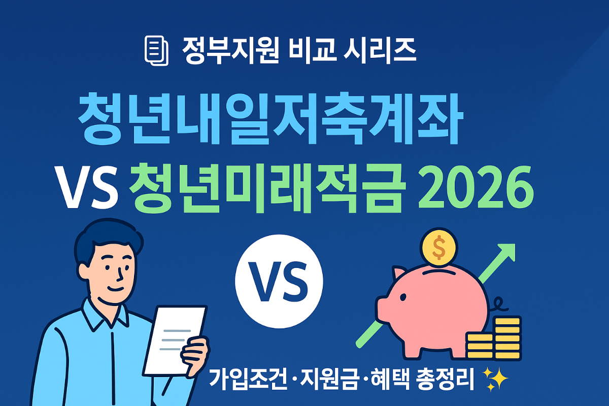 청년내일저축계좌-vs-청년미래적금-2026-비교-청년-정부지원-저축-혜택-완전-분석