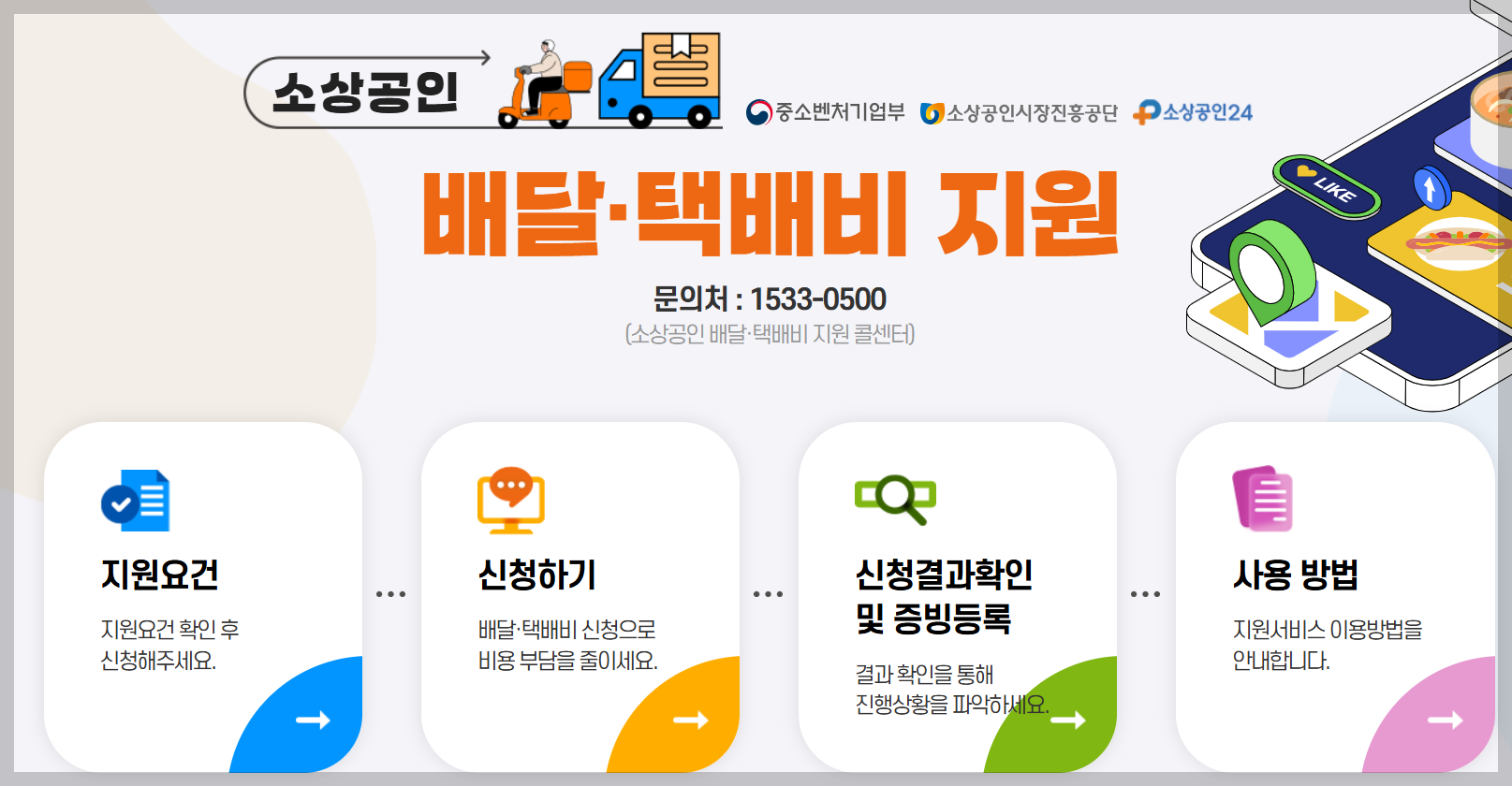 소상공인 배달 택배비 지원사업, 확인지급으로 직접배달도 21일부터 신청