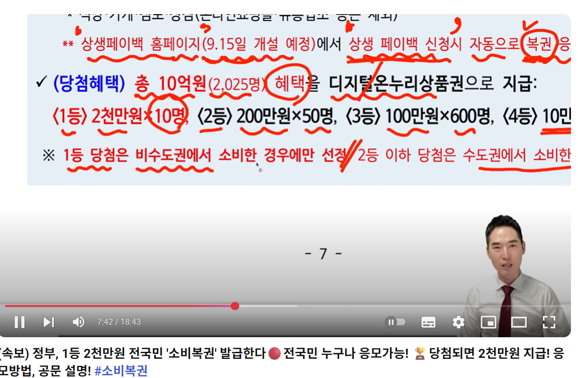 소비복권 당첨
