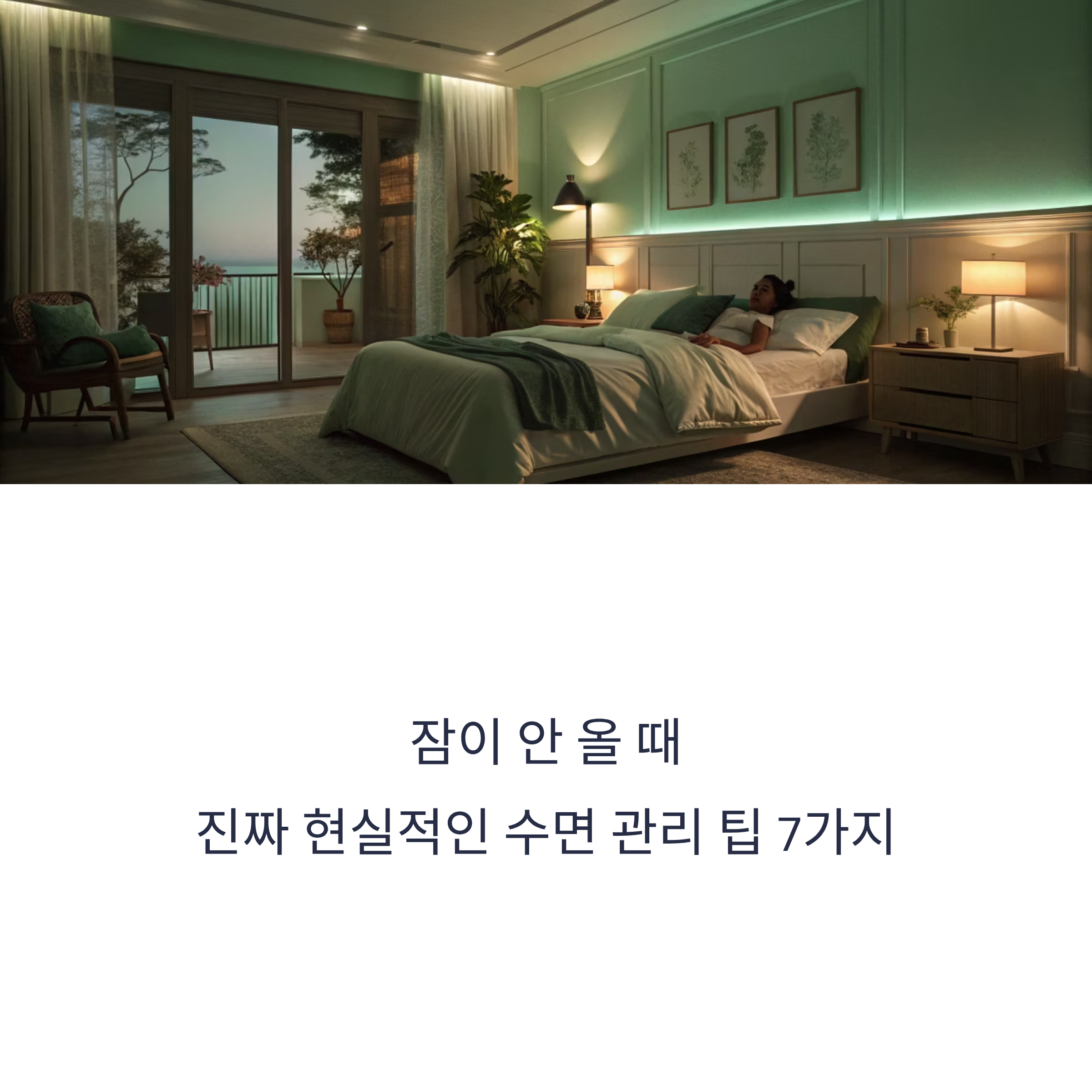 진짜 현실적인 수면 관리 팁 7가지