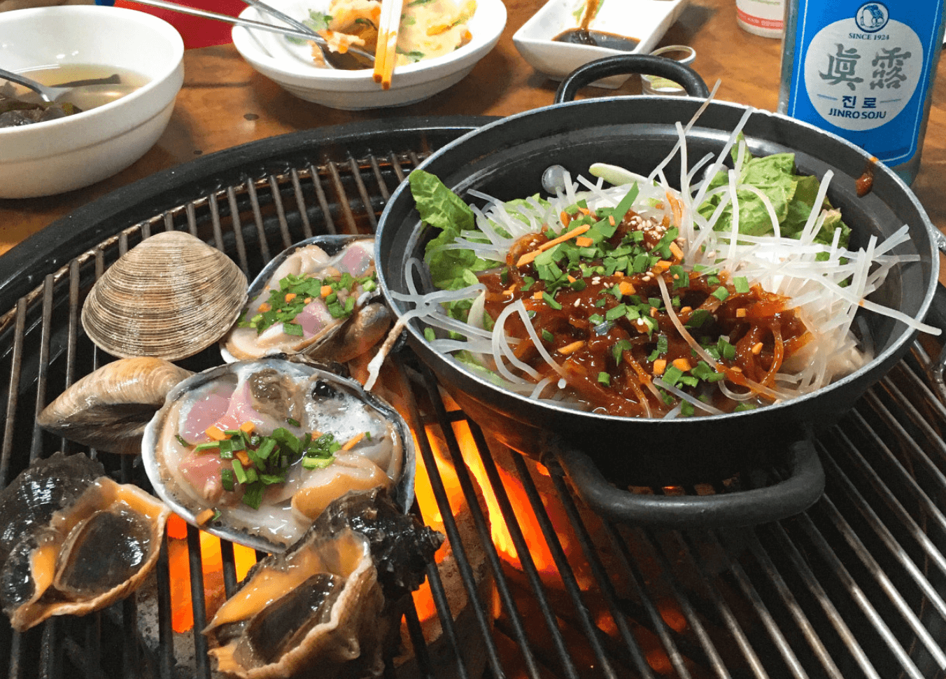 백반기행-평택-조개구이-굽기