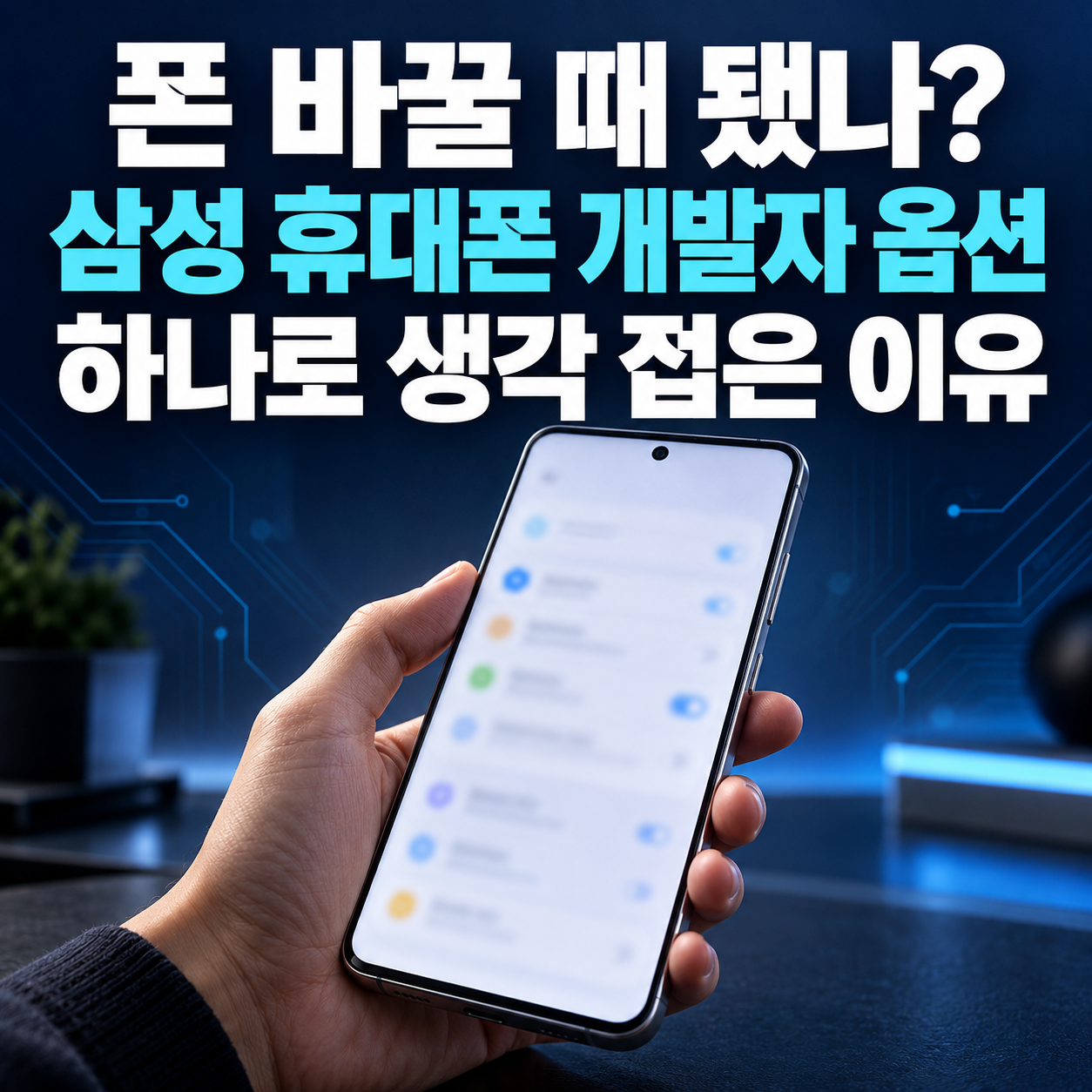 "폰 바꿀 때 됐나?" 삼성 휴대폰 개발자 옵션 하나로 생각 접은 이유