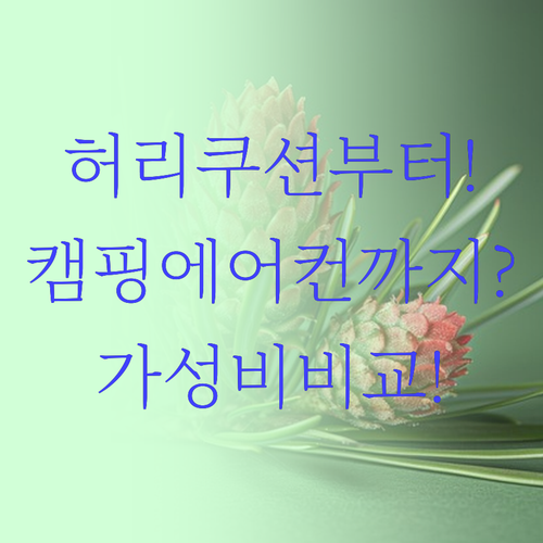 여름철 필수템 4가지 비교 허리 쿠션..