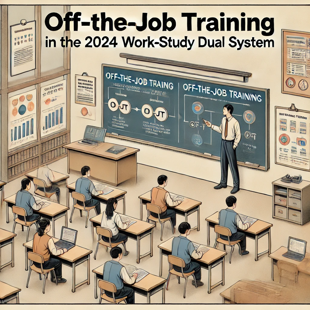 이론교육(OFF-JT) 중인 학습근로자 - 일학습병행 지원사업의 이론 학습