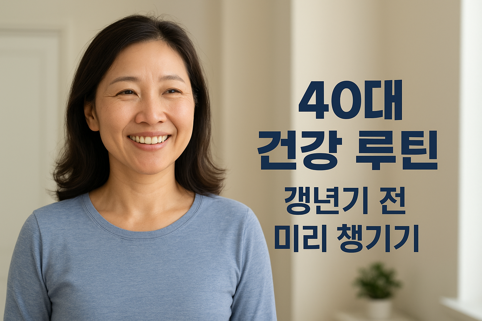 40대 여성 건강 루틴 (AI 생성)