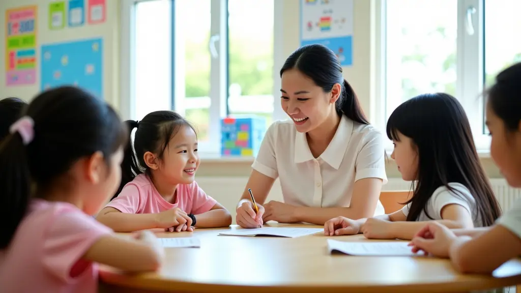 교실에서 공부하는 아이들